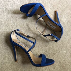 BRAND NEW-STEVE MADDEN- Blue Strappy Heels